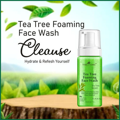 Park Daniel Herbal Tea Tree Foaming Face Wash For Deep Cleansing for Normal to Dry Skin Combo Pack of 2 of 150 ML(300 ML)